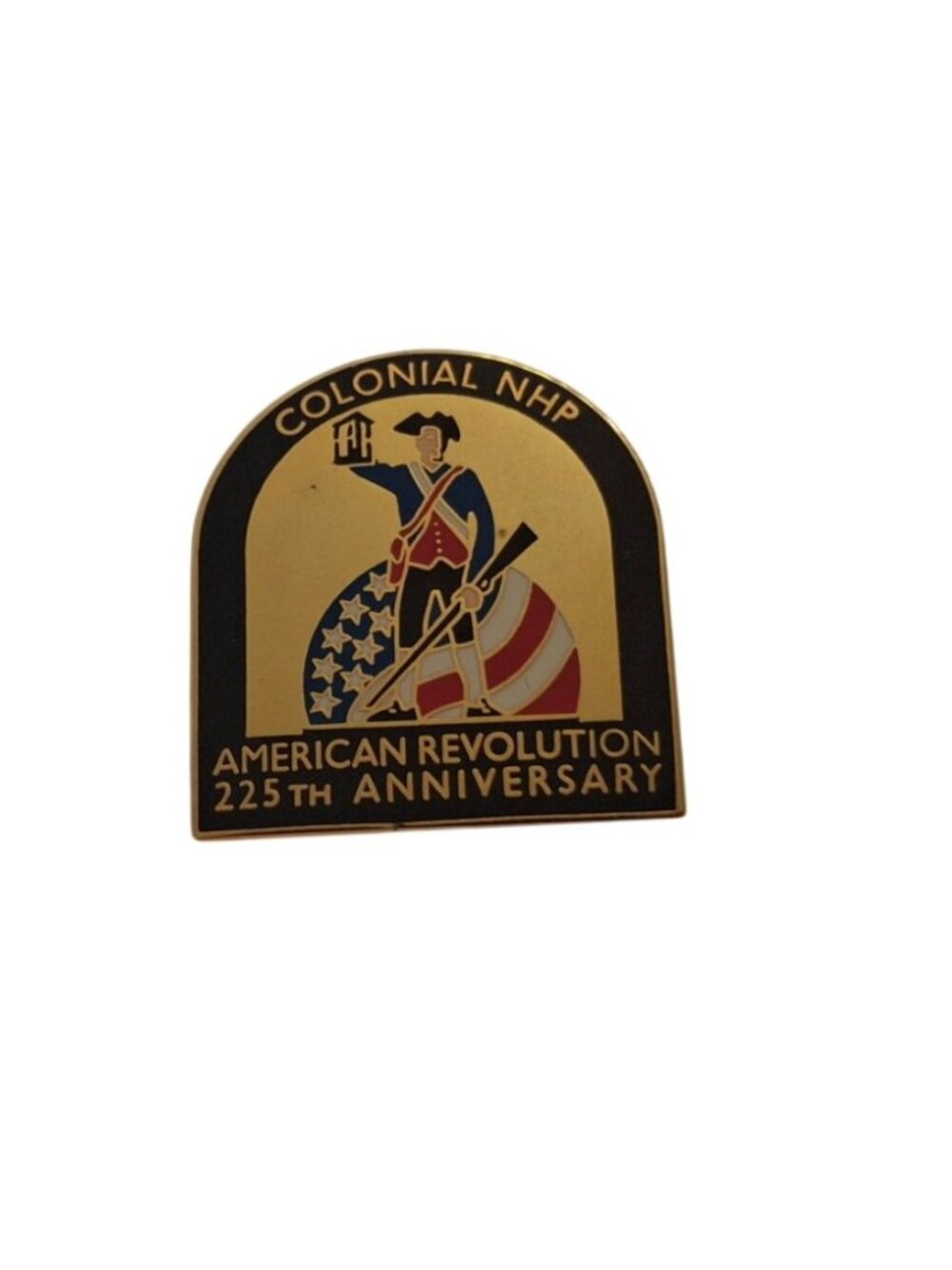 Colonial NHP American Revolution 225th Anniversary Enamel Lapel Pin Patriot USA